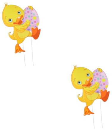 Kisangel Partydekoration 2 Stk Ostergartenstecklinge Terrassendekoration zu Ostern Einsätze Embleme Ornament Ostergartenschild Hofzeichen Ostern draussen schmücken Beschilderung das Schild
