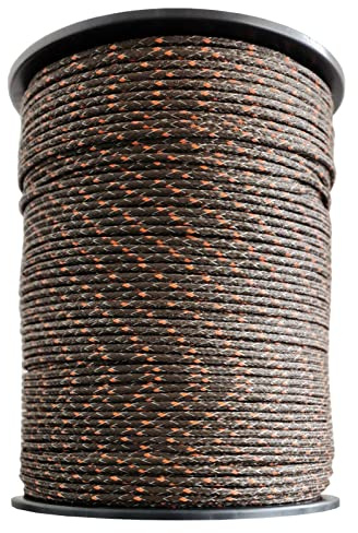 Weidezaunseil Premium - braun/orange - 500 m, 11 Leiter - hochwertiges Weidezaun Seil für den Elektrozaun