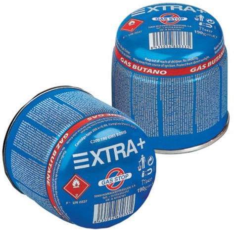 DISPAU - Cartouche de gaz 190 g avec limiteur de fuites - Bonbonne perforable pour camping gaz - Qualité garantie