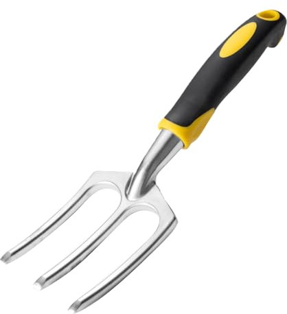 Gardening Tools, Garden Hand Fork with Soft Non-Slip Ergonomic Handle,Gardening Hand Tool for Planting, Transplanting, Moving and Smoothing Soil,Gardening Gift (E)