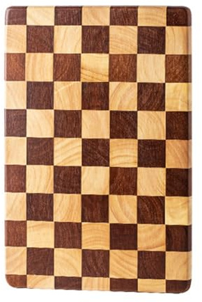 Linwnil ändkorn skärbräda 36 x 24 x 2,5 cm, slitstark skärbräda för akacia/gummi för kök, vändbar serveringsbräda för kött, bröd och frukt (36 x 24 x 2,5 cm)