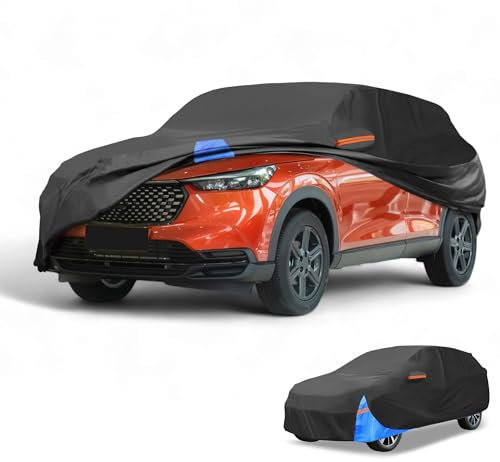 Partuto 1 copertura universale per auto, impermeabile, per tutte le condizioni atmosferiche, per uso esterno, anti-UV, protezione da sole e pioggia, copertura esterna completa in poliestere 190T,