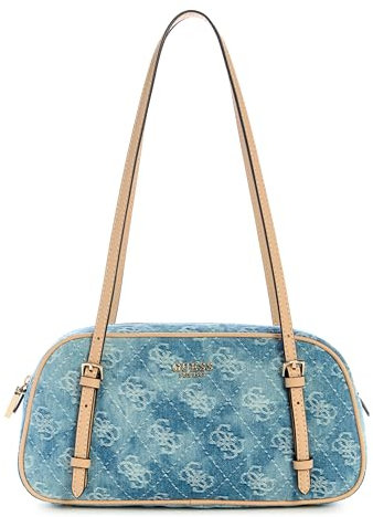 GUESS Cerelia Shoulder Satchel Bag Denim Logo