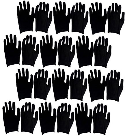 HAWILLOSCH 12paare Arbeitshandschuhe Dünn Schwarz Baumwollhandschuhe Bequeme Handschuhe Sicherheitshandschuhe Handschutz Für Vielseitigen Einsatz