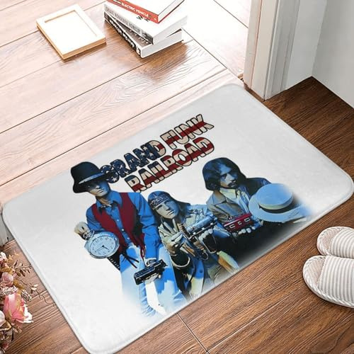 OOAHJEID Zerbino Tappetino antiscivolo per pavimento con logo musicale vintage Singer Band Albums Tour