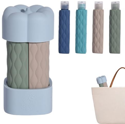 manhegari reseflaskor för hygienartiklar | Återpåfyllningsbar vätskebehållare | Multifunktionell 4-i-1 återfyllningsbar resebehållare för vandring, camping och utomhusaktiviteter