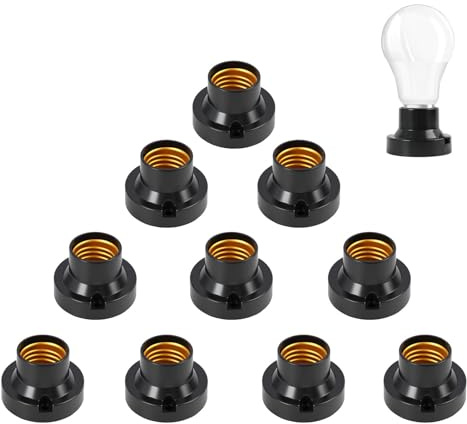 Pack de 10 Douilles E27 Universelles - Adaptateurs PFlat pour Ampoules à Incandescence, Économie d’Énergie et LED - Idéal pour Éclairage Domestique et Professionnel
