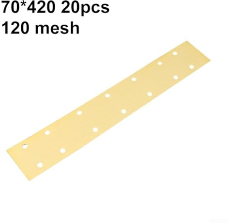 Flocked Sanding Discs 70 * 420mm, 20 Pack for Hand Planers, Effective for a Cleaner and Efficient Workspace (120)
