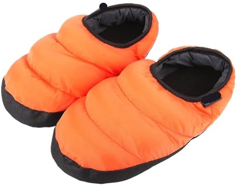 Vinter pälstofflor kvinna dunbomull inomhusskor män kvinnor vardag hem sneakers varm toffel stor storlek sko för utomhusvandring (orange, CN46-47 innersula 295 mm)