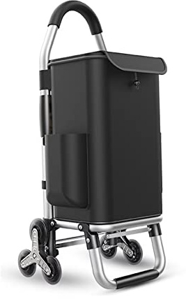 Carrello della spesa pieghevole, telaio in alluminio leggero, capacità 36 l, 6 ruote silenziose per una facile spesa e conservazione