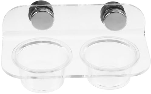 HIAKDOFT Magnetischer Futternapf für Reptilien aus Kunststoff und Acryl Kleiner Wassernapf für Geckos und Schildkröten rutschfest und Kippsicher Terrarien Fütterungsset für Kleine
