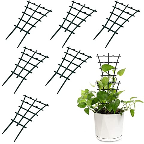 CAKEEYUM Treillis pour Plantes Support pour Plantes grimpantes en Pot en Plastique Treillis de Jardin empilable pour Plante d'intérieur 6 pièces, Supports, Jardin, pour grimpantes, Accessoires