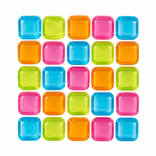 MAR Reusable Ice Cubes 20 Pack for BBQs Garden Parties Summer - Assorted Colours | Washable & Reusable, Not Single-Use | Bright Colours | Fast Freeze | Compact Easy to Store