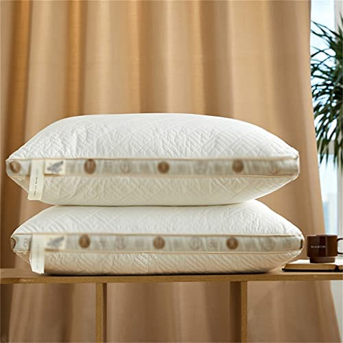 Feng Shui， 2 förpackningar med högelastiska andningsbara dunkuddar - perfekt för vilsam sömn, nack- och magstöd - perfekt för hemma- eller hotellanvändning