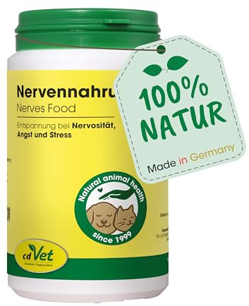 cdVet Nervennahrung 180g - Nahrungsergänzung zur Entspannung für Hunde, Katzen und andere Haustiere