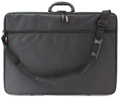 Artway - A2 Portfolio Carry Case - Spalla e cinghie interne - Grande cartella d'arte con tasche interne ed esterne, nero
