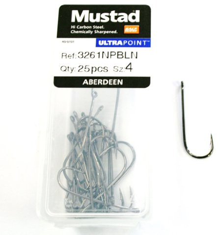 Mustad Aberdeen 3261NP-BN Size 4 Qty-25