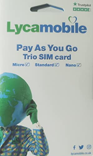 2 X OFFICIAL LYCAMOBILE CHEAP International PAYG LYCA Sim Card - Calls From 1P Sandbros