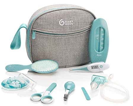 Babymoov A032002 Set per l'Igiene e Cura del Bambino, 9 Accessories, Blu (Aqua)