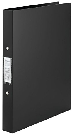 Rexel A4 Ring Binder, Black, 25 mm 2 O-Ring Diameter, Budget, Pack of 10, 13422BK