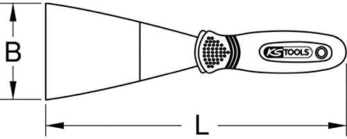 KS Tools 144.0624 skrapa i rostfritt stål, 40 mm, 2 k-handtag