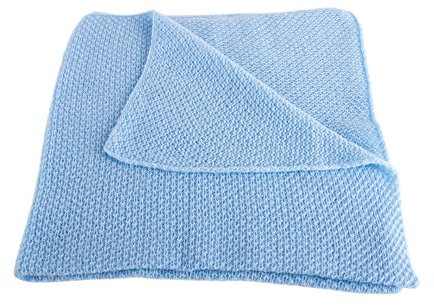 Love Cashmere Sofficissima Coperta da Bambino in Cashmere al 100% (Cashmere Baby Blanket) - Blu - Realizzato a mano ad in Scozia