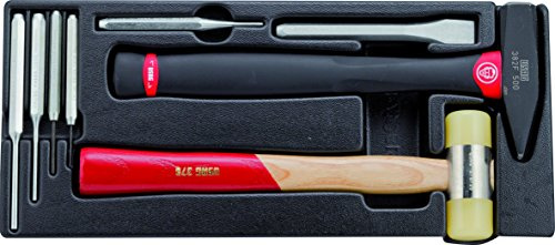USAG 519/382F Assortimento utensili a battere con martello, mazzuola e punzoni (8 pz)