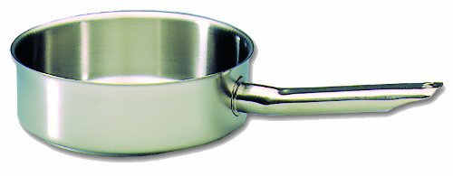 La Brunoise Sauteuse Professionnelle Cylindrique ou Plat à Sauter à Queue, Sans Couvercle - Contenance 2 L, Diamètre: 200mm, Hauteur: 65mm