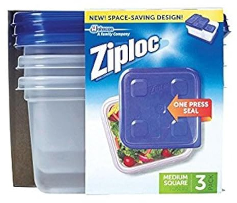 Ziploc 70937 Medium Square Container 3 Count