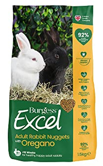 Burgess Excel, Alimento di Coniglio Adulto, Pepite con origano, 2 kg