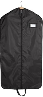 Covermates Keepsakes Garment Bag Set for Closet Storage and Travel – Breathable Suit and Dress Bags with ID Window and Carrying Handles – Heavy-Duty Hanging Wardrobe Protection Set, Black