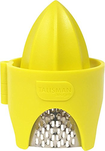 Talisman Designs Citrus Zester & Reamer | Orange Lemon & Lime Zester | BPA Free Kitchen | Functional Kitchen, Zesting Tool | Plastic & Stainless Steel