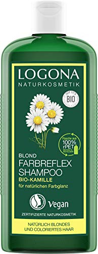 logona Natural Maquillaje Color Reflex Champú Cabello Rubio de camomila ecológico, Borde de protección para Natural Blondes/, Especialidades el Color intensivität, con Bio de extractos, 250 ml