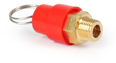 Wiltec Ersatzteil für Airbrush Kompressor AS186 / AS189 / AS196 / AS196A – Überdruckventil – Ersatz Ventil mit Gewinde 9,51 mm (⅛″), Zubehör für Air Brush