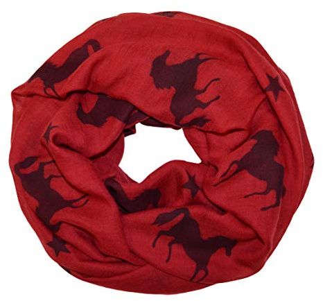 thb Richter Damen Schlauchschal Pferd Rundschal Loopschal Pferde Horse Schal Loop Halstuch Sterne