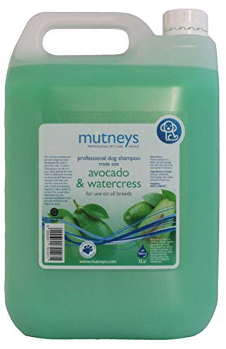 Mutneys Avocado & Watercress Dog Shampoo | Suitable for All Breeds | 5Ltr