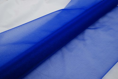 Organza blau 10 m x 70 cm - Organzastoff Dekostoff Dekostoffe Deko