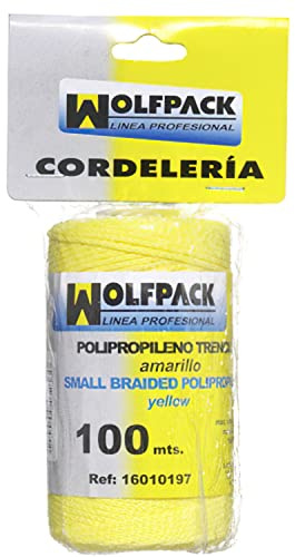 WOLFPACK LINEA PROFESIONAL - Cuerda Trencilla Polipropileno Amarillo (Bobina 100 Metros)