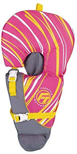 Full Throttle Infant Baby-Safe Life Jacket, Pink, Model Number: 104000-105-000-15