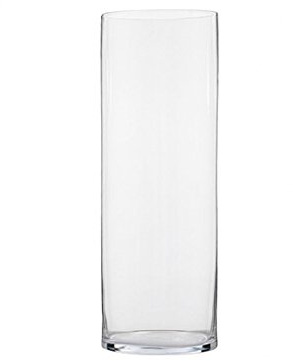 Cilindro in Vetro Trasparente Diametro 15 cm Altezza 60 cm Vaso