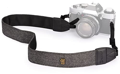 TARION Camera Shoulder Neck Strap Vintage Belt for All DSLR Camera Nikon Canon Sony Pentax Classic White and Black Weave Bohemian-Strap-LYN-242H
