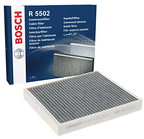 Bosch R5502 Activated Carbon Cabin Filter, Replacement Filter - Against Unpleasant Smells, Pollen and Dust for Cleaner Air Inside the Vehicle
