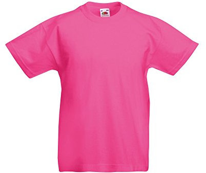 Fruit of the Loom Childrens/Kids Original Short Sleeve T-Shirt (7-8 Years) (Fuchsia)