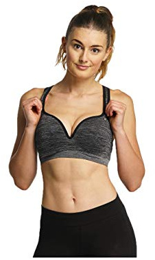 Only Play Dam sport-BH ONPMARTINE-2 sport-BH, Svart (svart detalj: melange), M