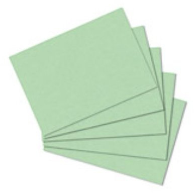 300 Karteikarten in A6 grün blanko von Herlitz [Sparpaket]