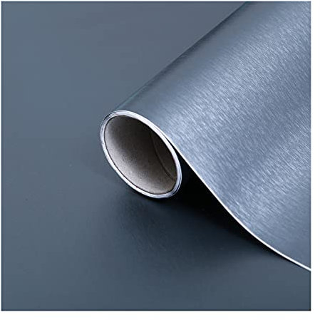 d-c-fix papier adhésif pour meuble métallique Platino Gris acier - film autocollant décoratif rouleau vinyle - pour cuisine, porte - décoration revêtement peint stickers collant - 45 cm x 1,5 m