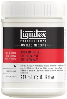 Liquitex Professional Acrylic Medium for Acrylic Paint, Ultra Matte Gel, 237 ml , White