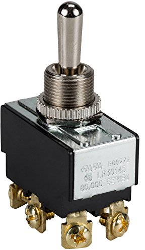Heavy Duty Bat Handle Momentary Toggle Switch - DPDT / (On) - Off - (On) : 30-050