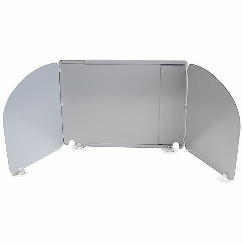 Hummelladen Windschutz für Kocher faltbar, Metall, mit Saugnöpfen zur Befestigung, 32-60 Universal Kochwindschutz Saugnäpfe zur Befestigung Ultraleicht, groß, Höhe: 29cm