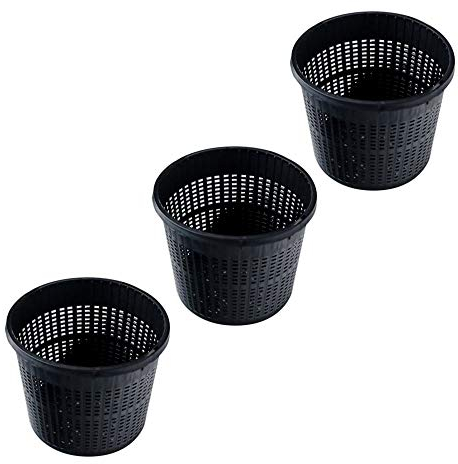Pisces Pond Round Plant Basket 13 x 10cm - 3 Pack of Pond Planting Pot
